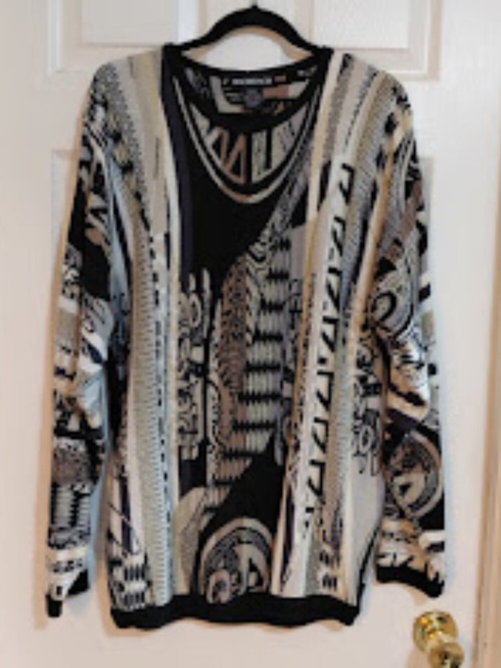Vintage 90's Y2K Men’s Bachrach Cosby Crewneck Style 100% Cotton Knit Sweater